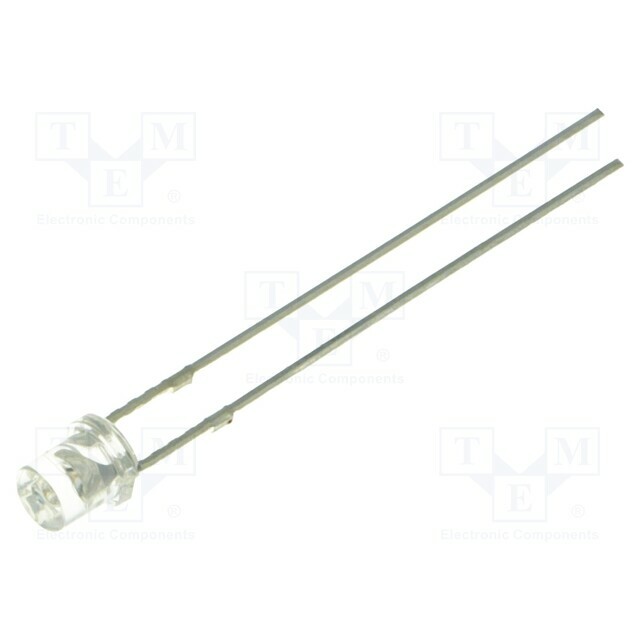 OPTOSUPPLY LED; blue; 3mm; 330÷500mcd; 140°