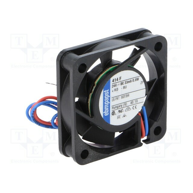 EBM-PAPST Fan: DC; 40x40x10mm; axial; 24VDC