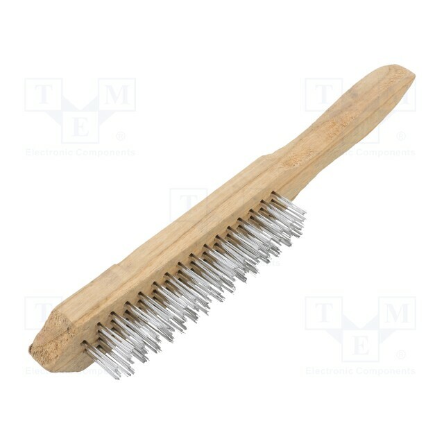 MEGA Brush; wire; zinc-plated steel; wood