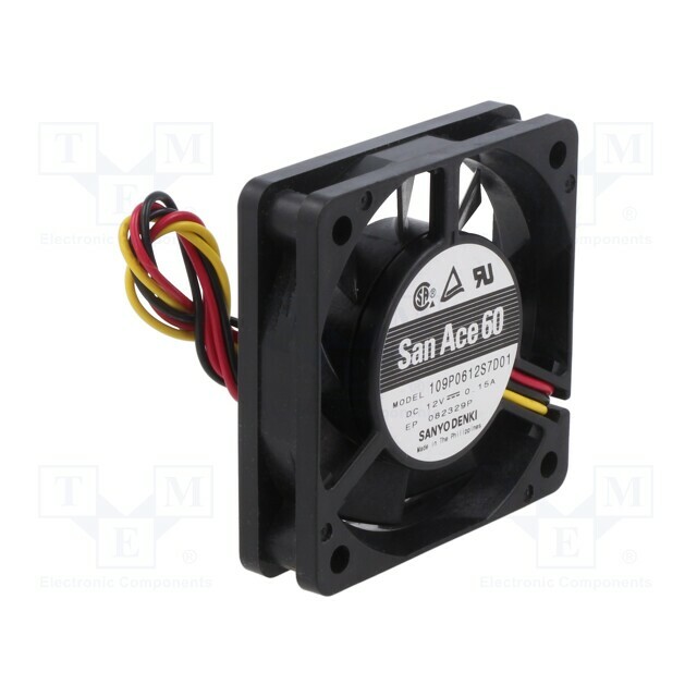 SANYO DENKI Fan: DC; 60x60x15mm; axial