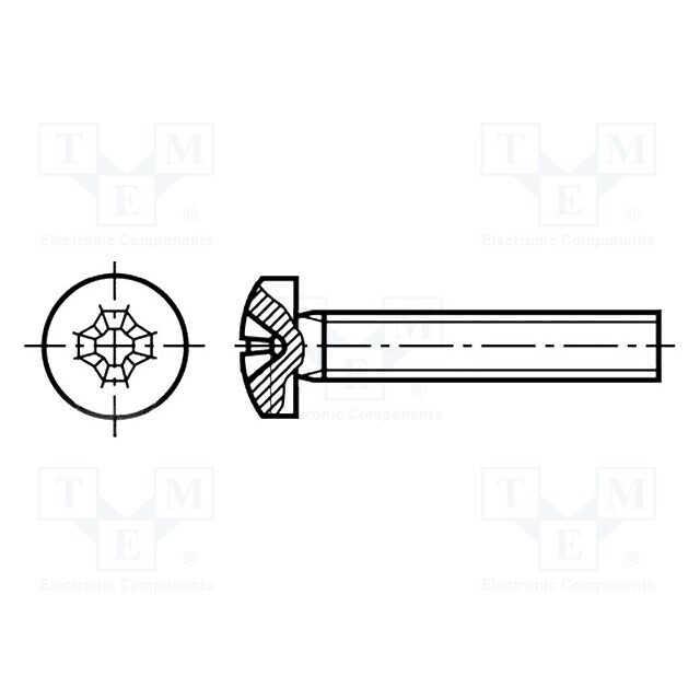 KRAFTBERG Screw; M3; M3x16; 0.5