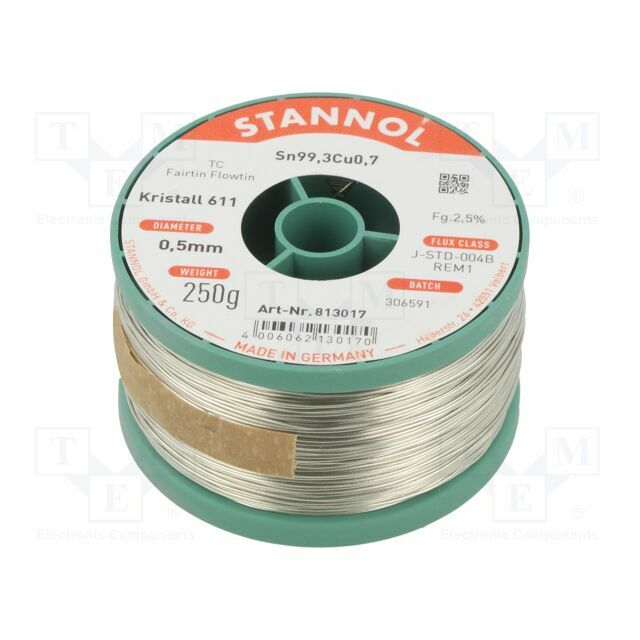 STANNOL Tin; lead free; Sn99,3Cu0