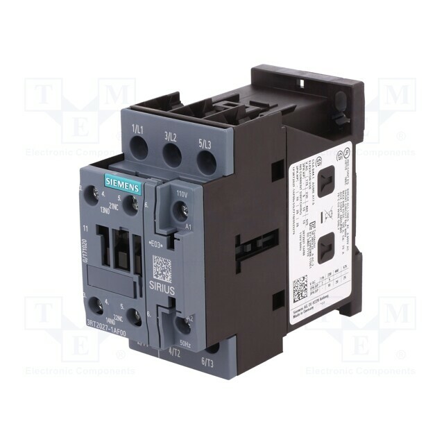 SIEMENS Contactor: 3-pole; NO x3; Auxiliary