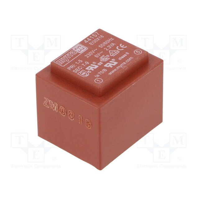 Transformer: encapsulated; 2.3VA; 230VAC; 6V