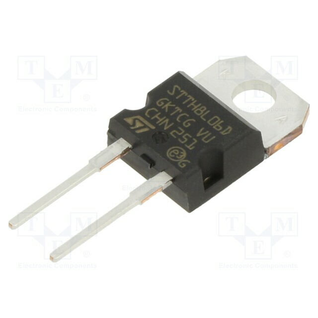 STMICROELECTRONICS Diode: rectifying; THT; 600V; 8A