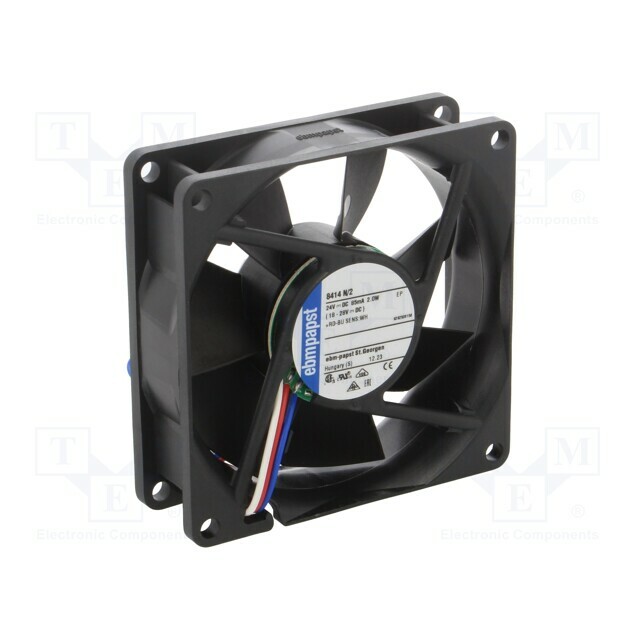EBM-PAPST Fan: DC; 80x80x25.4mm; axial