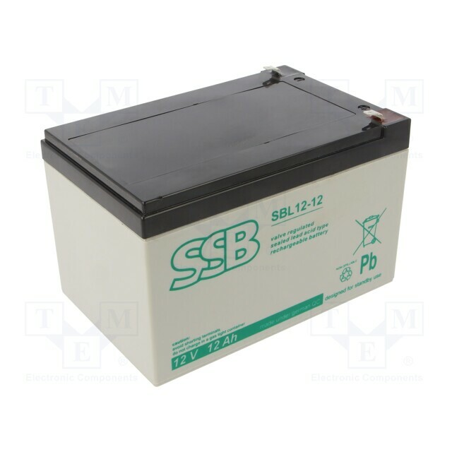 SSB Re-battery: acid-lead; 12V; 12Ah; AGM