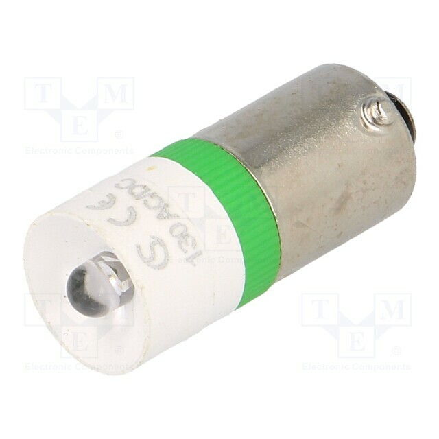 SIGNAL-CONSTRUCT LED lamp; BA9S; green; 130VAC