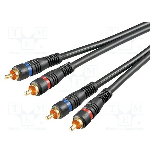GOOBAY Cable; RCA plug x2,both