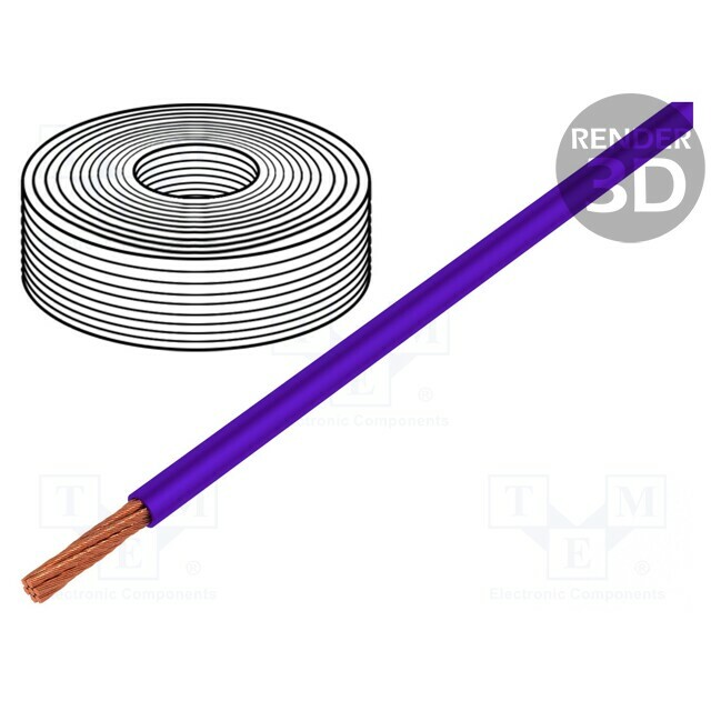 HELU Wire; LifY; 1x0.25mm2; stranded