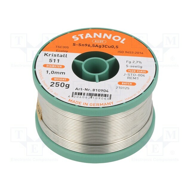 STANNOL Tin; lead free; Sn96,5Ag3Cu0