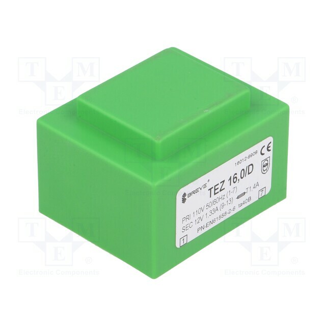 BREVE TUFVASSONS Transformer: encapsulated; 16VA; 110VAC