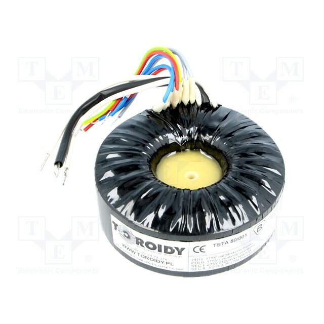 TOROIDY Transformer: toroidal audio; 80VA; 115VAC