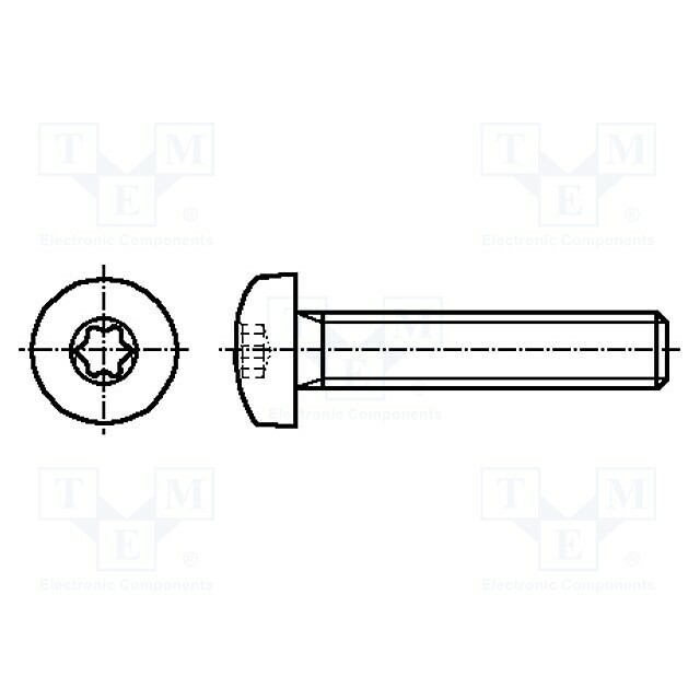 BOSSARD Screw; M4; M4x20; 0.7
