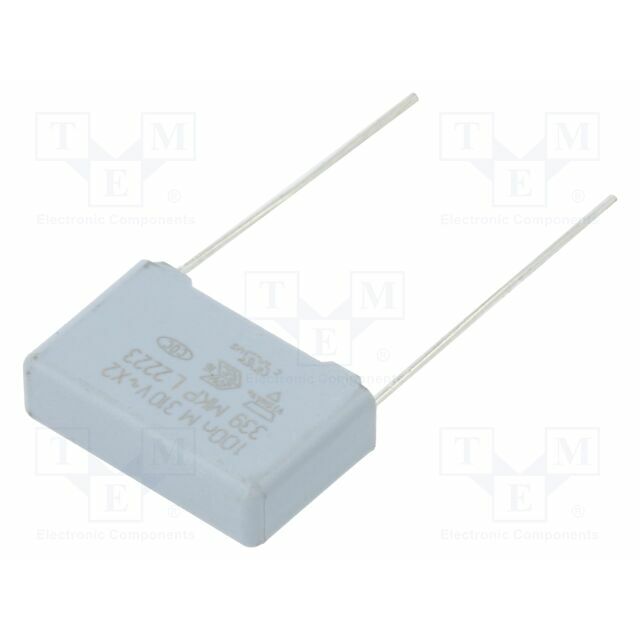 VISHAY Capacitor: polypropylene; X2; 100nF; 630VDC