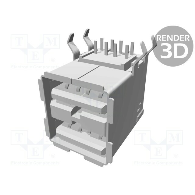 TE CONNECTIVITY Connector: USB A; socket