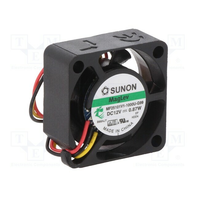 SUNON Fan: DC; 25x25x10mm; axial; 12VDC