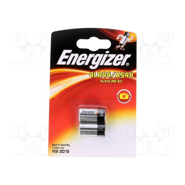ENERGIZER Battery: alkaline; 4LR44; 6V; non-rechargeable