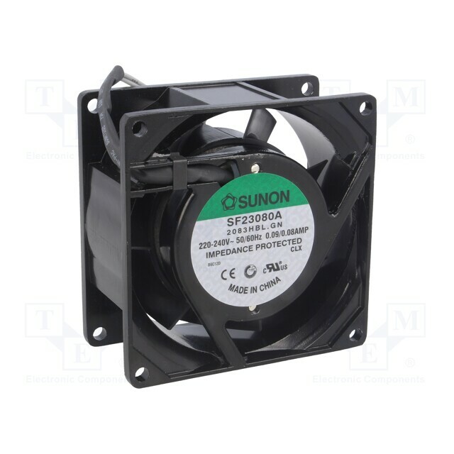 SUNON Fan: AC; 80x80x38mm; axial; 230VAC