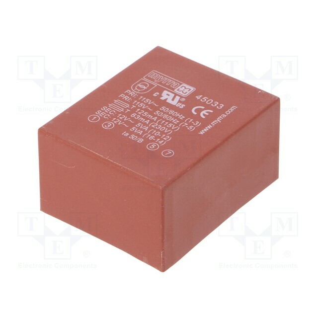Transformer: encapsulated; 10VA; 115VAC,230VAC; 12V