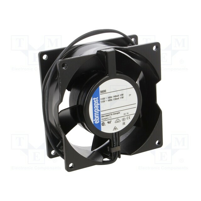 EBM-PAPST Fan: AC; 92.5x92.5x38mm