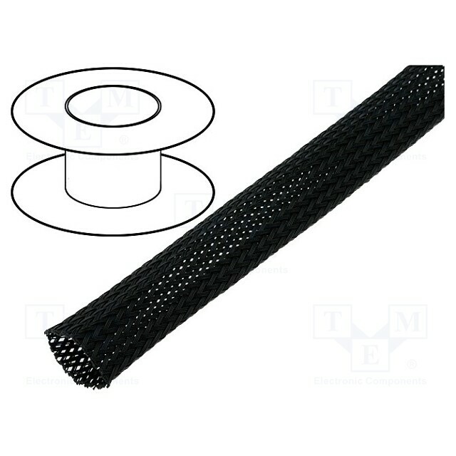 4CARMEDIA Braid; polyester; black; Package: 100m