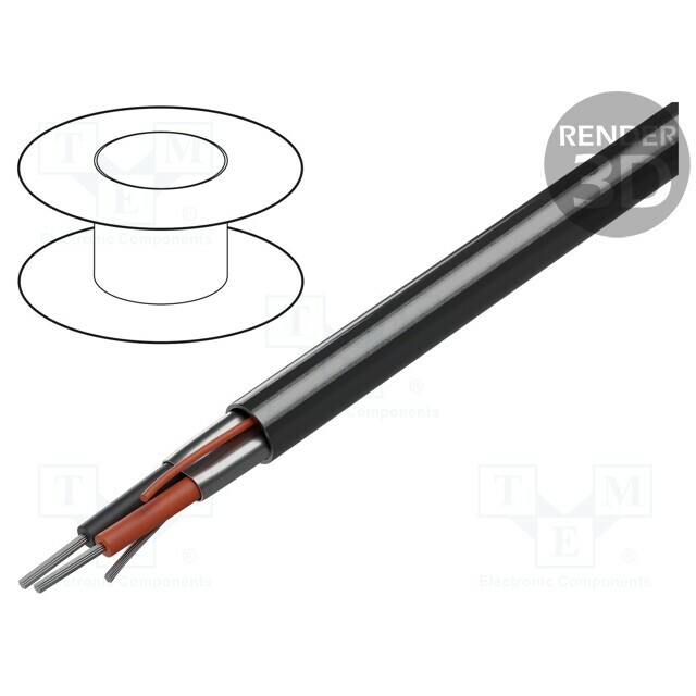 BELDEN Wire; 1x2x24AWG; stranded; Cu; shielded