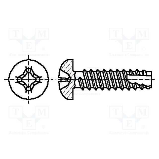 BOSSARD Screw; 4.2x13; Head: cheese