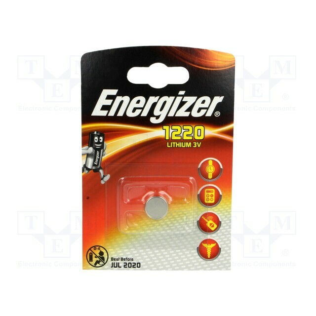 ENERGIZER Battery: lithium; coin; CR1220; 3V