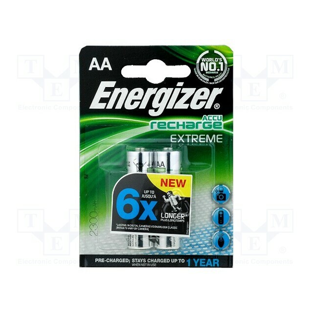 ENERGIZER Re-battery: Ni-MH; AA; 2300mAh; 1