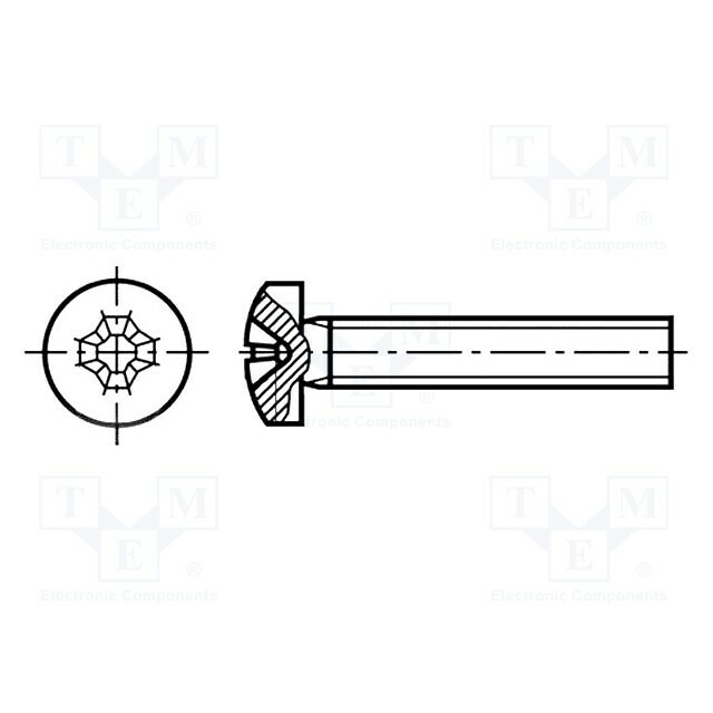 KRAFTBERG Screw; M3; M3x10; 0.5