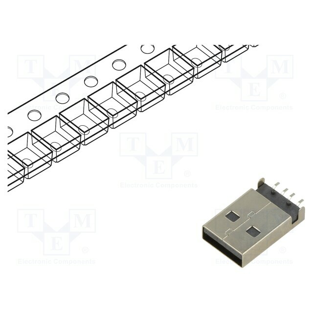 MOLEX Connector: USB A; plug; male