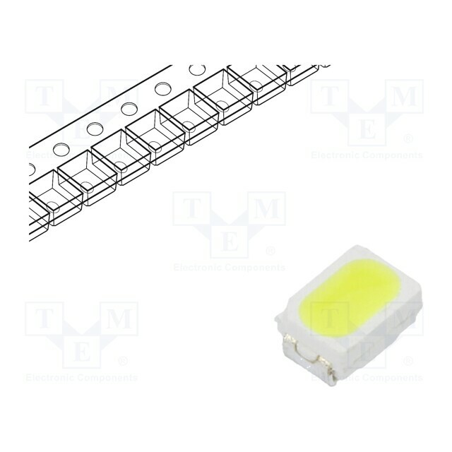 OPTOSUPPLY LED; white cold; SMD; PLCC2