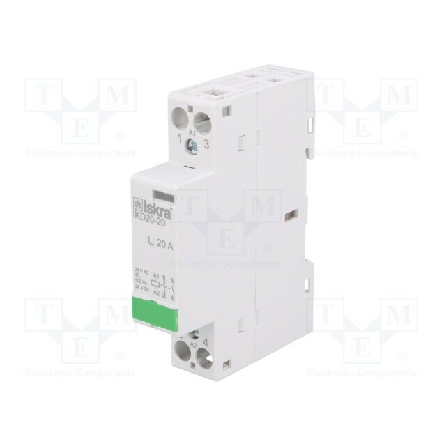 ISKRA Contactor: 2-pole installation; 20A; 24VAC