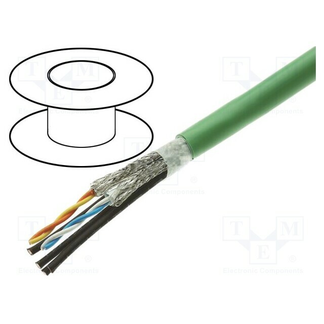 HARTING Wire; hybrid; 4x1.5mm2; 4x22AWG