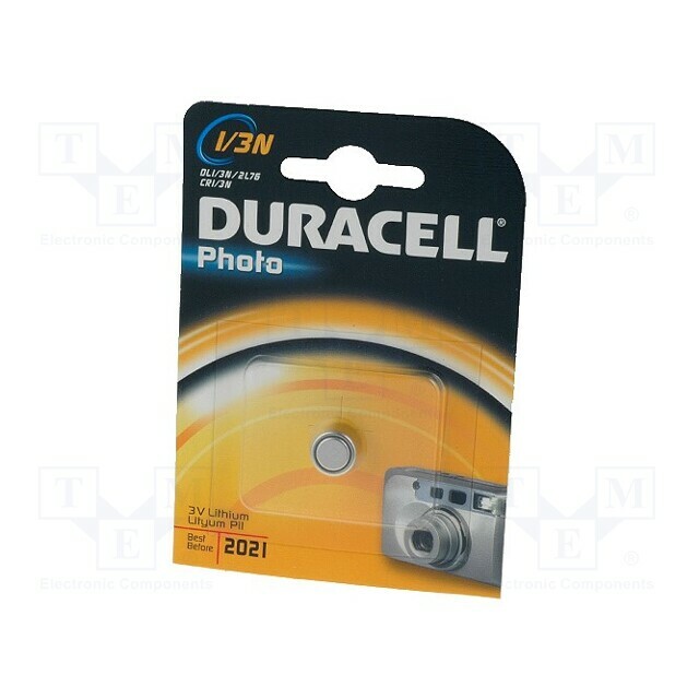 DURACELL Battery: lithium; coin; 1/3N; 3V