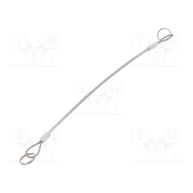ELESA+GANTER Retaining cable; Plating: PVC; stainless