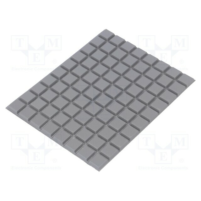 Self-adhesive foot; H: 3mm; grey; polyurethane