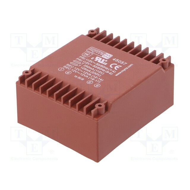 Transformer: encapsulated; 24VA; 115VAC,230VAC; 12V
