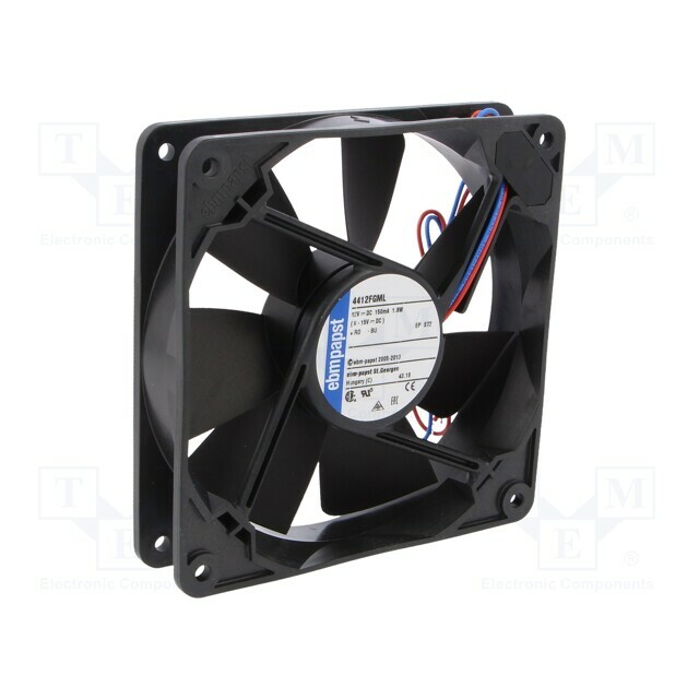 EBM-PAPST Fan: DC; 119x119x25mm; axial; 12VDC