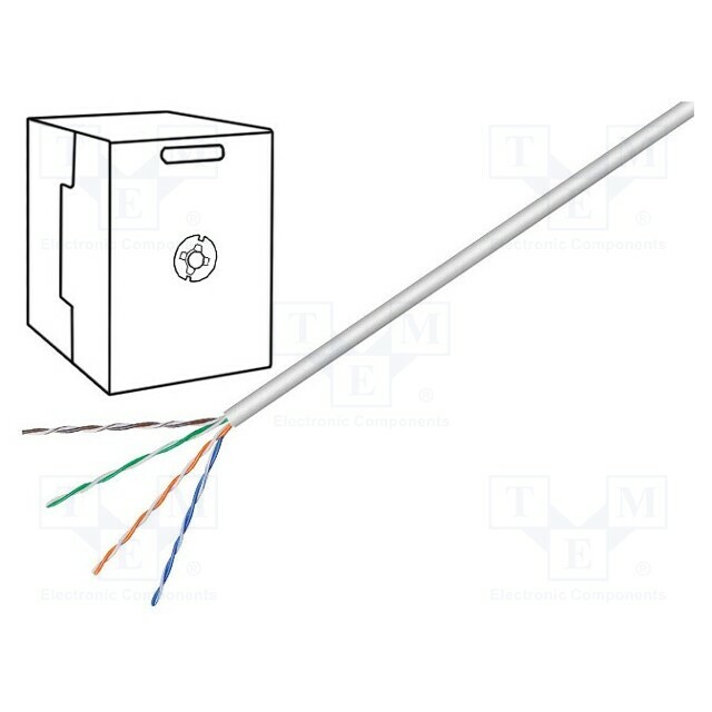 GOOBAY Wire; U/UTP; Cat 5e; 4x2x24AWG