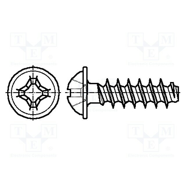 BOSSARD Screw; for plastic; 3.5x10