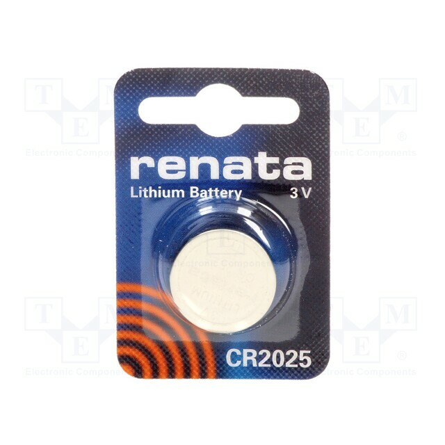 RENATA Battery: lithium; coin; CR2025; 3V