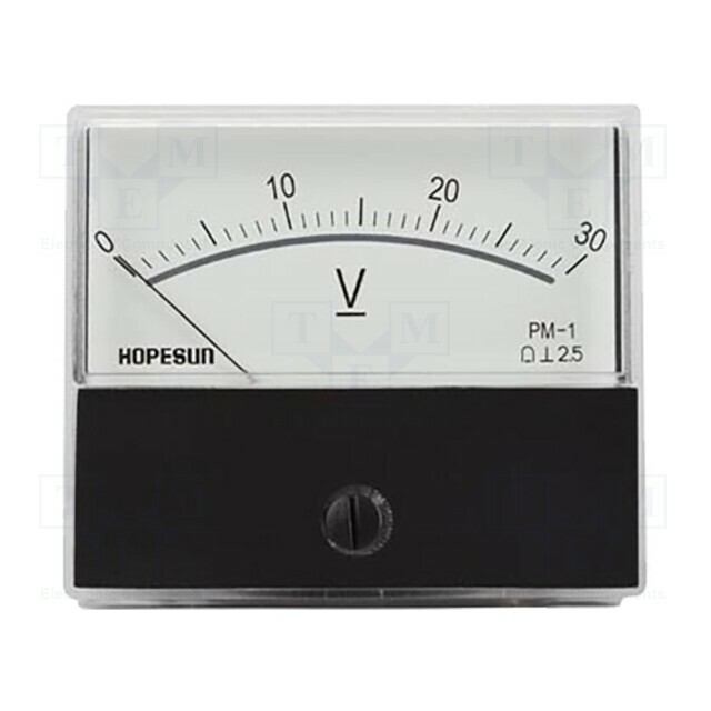 VELLEMAN Voltmeter; on panel; 0÷30V; Class: