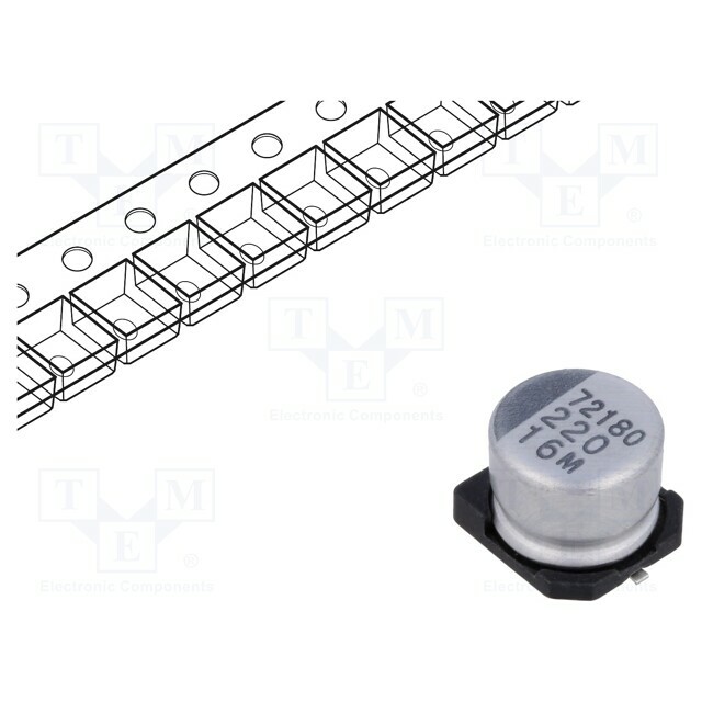 SAMWHA Capacitor: electrolytic; SMD; 220uF; 16VDC