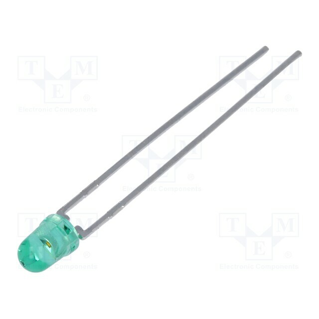 BROADCOM (AVAGO) LED; green; 3mm; 6