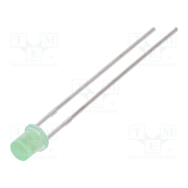 LUCKY LIGHT LED; green; 3mm; 1300÷2200mcd