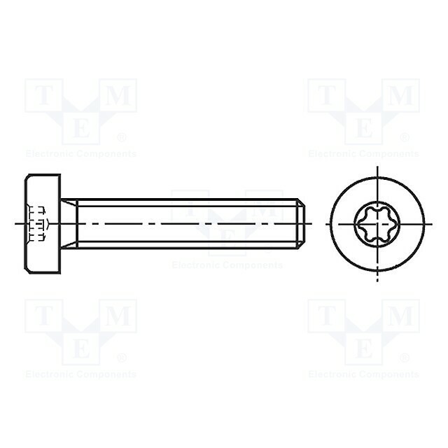 BOSSARD Screw; M5; M5x8; 0.8