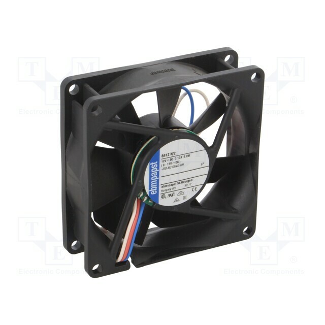 EBM-PAPST Fan: DC; 80x80x25.4mm; axial