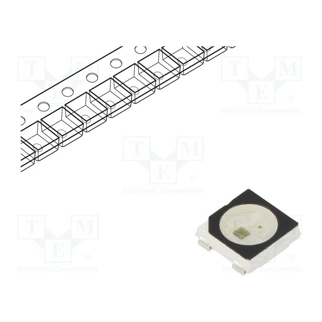 WORLDSEMI Programmable LED; RGB; SMD; PLCC4